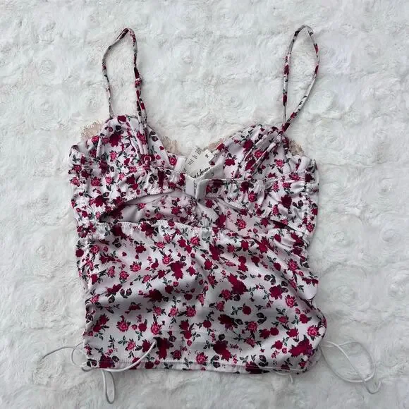 For Love & Lemons Melrose Floral Bustier Corset Top Lace Cottagecore Coquette - Picture 4 of 7